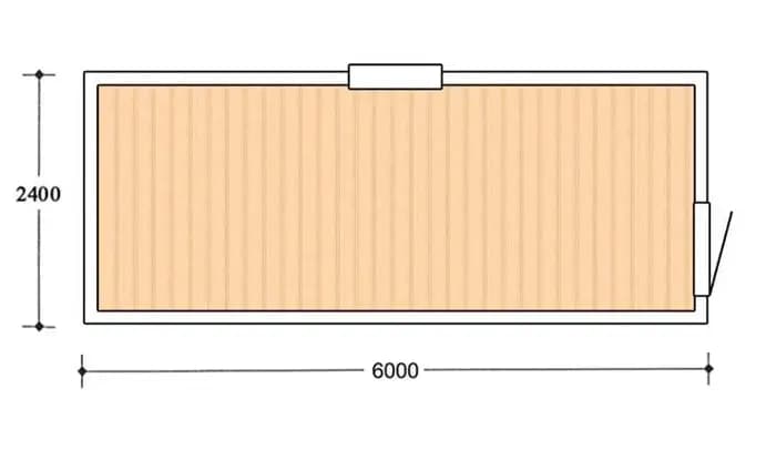 Бытовка 6х2,4 без отделки